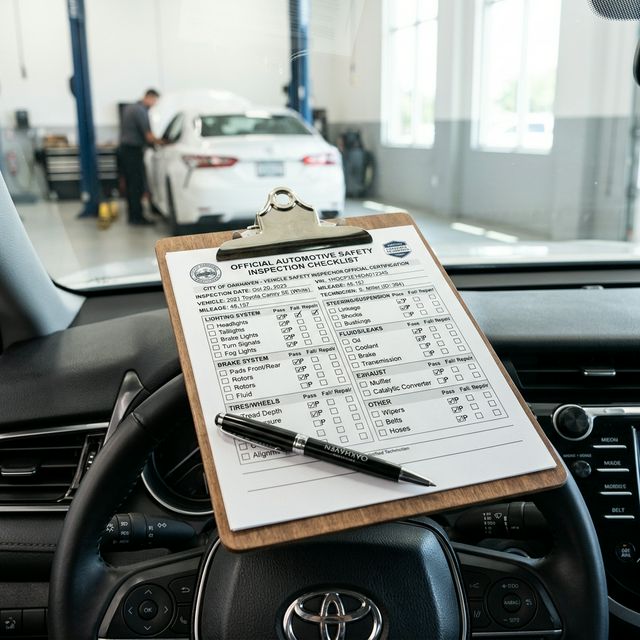 Vehicle safety inspection at Newcastle Automotive Repair