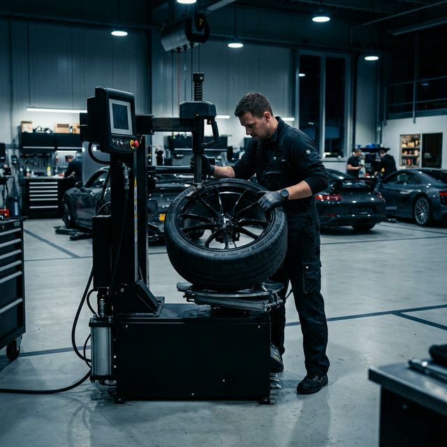 Tire change and rotation at Newcastle Automotive Repair